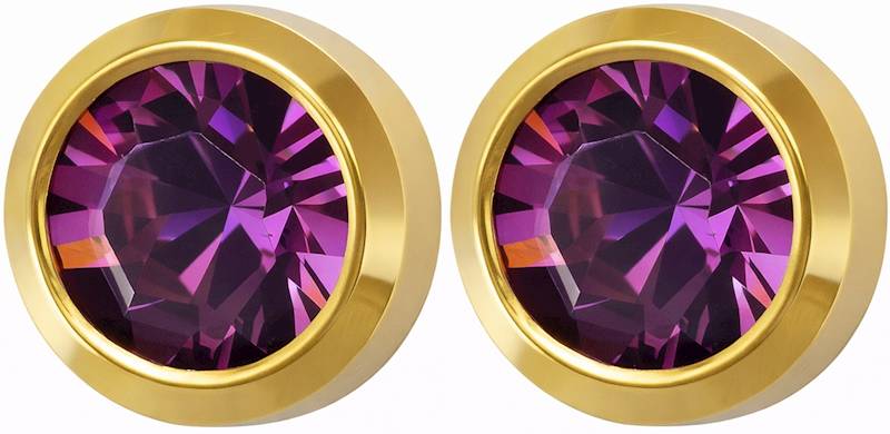 STUDEX kolczyk złoty AMETYST