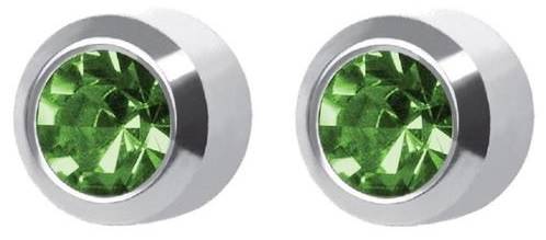 STUDEX kolczyk srebrny PERIDOT W OPRAWIE