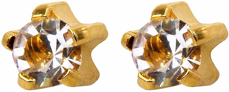 STUDEX kolczyk złoty BRYLANT W PAZURKACH