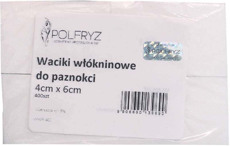 Waciki bezpyłowe 4cm x 6cm WŁÓKNINOWE 400szt