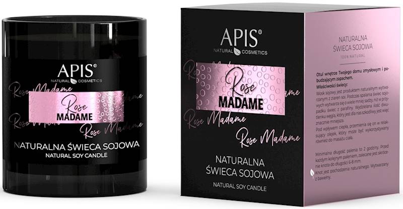 APiS Świeca sojowa Rose Madame 220ml