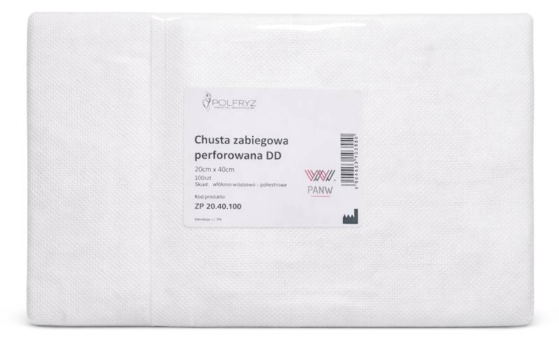 Chusty zabiegowe perforowane 20x40cm 100szt