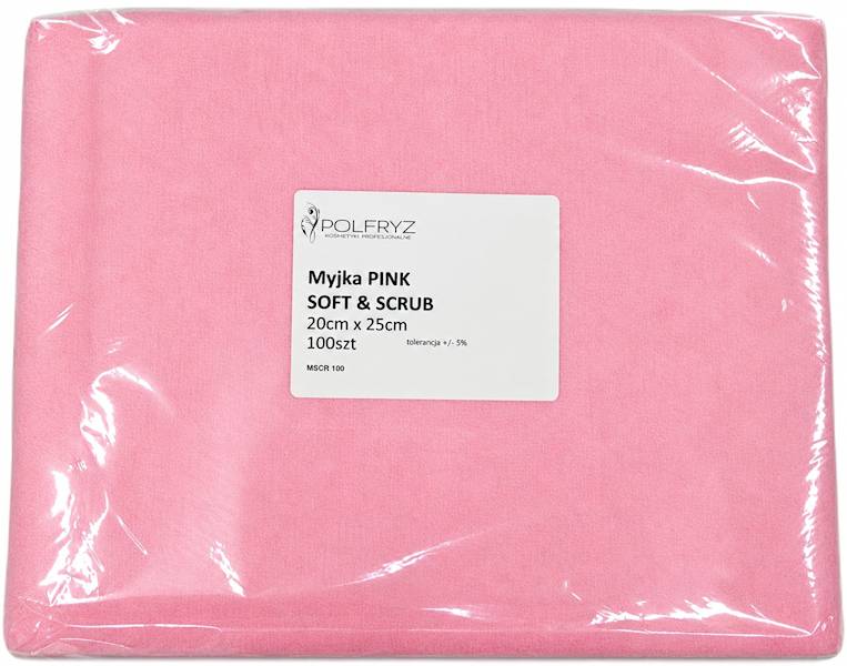 Chusteczki SOFT& SCRUB 20x25 różowe 100szt