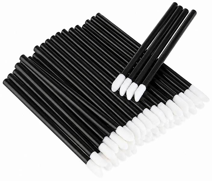 APLIKATORY welurowe CZARNE do ust 50szt.