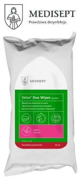 DEZYNFEKCJA Velox wkłady alkoholowe DUO WIPES TEA