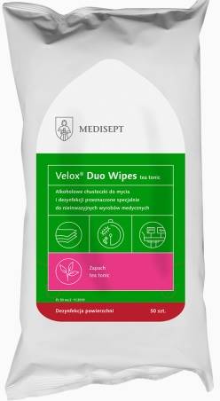 DEZYNFEKCJA Velox wkłady alkoholowe DUO WIPES TEA