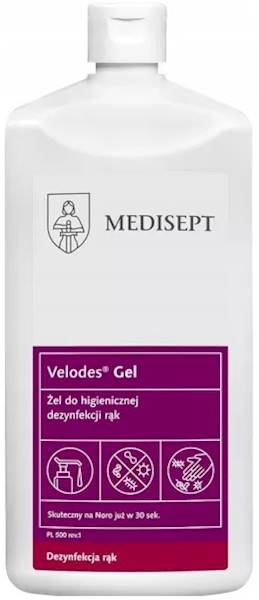 DEZYNFEKCJA VELODES gel żel do dezynfekcji 500ml