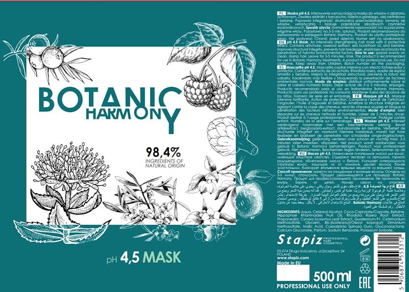 STAPiZ Botanic Maska Harmony ph 4,5 500ml