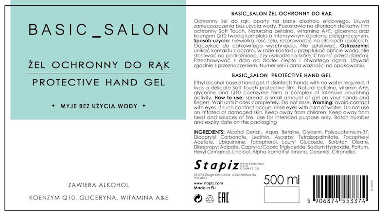 Stapiz żel ochronny do rąk 500ml
