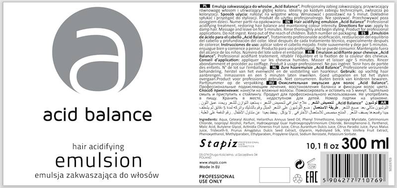 STAPiZ Emulsja do włosów "Acid Balance" 300ml zak