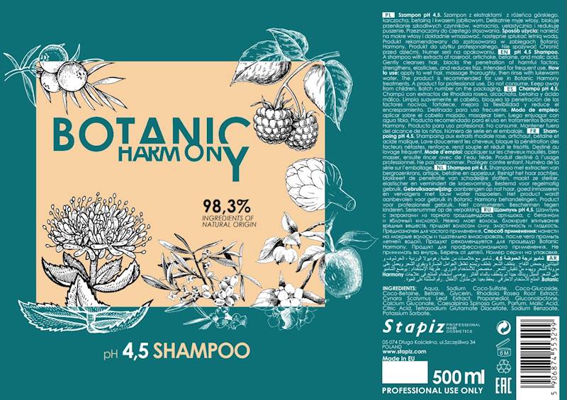 STAPiZ Botanic Szampon Harmony ph 4,5 500ml