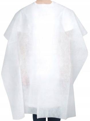 Peleryny długie białe DO STRZYŻENIA 25szt 