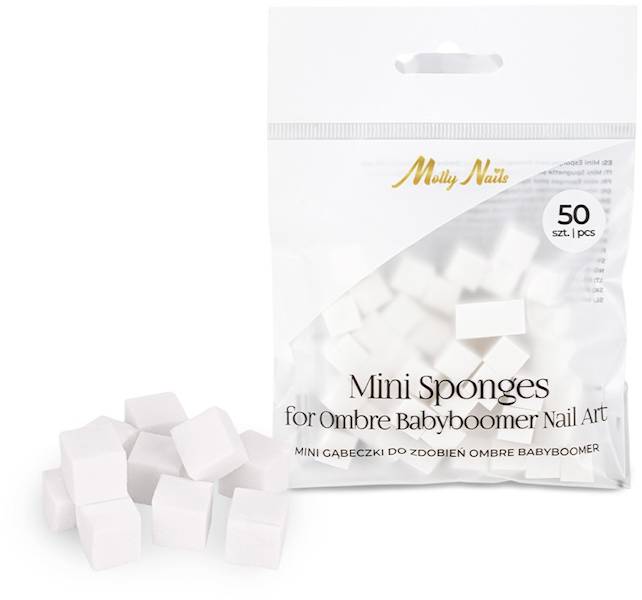 MollyLac mini GĄBKA do ombre biała 50 sztuk