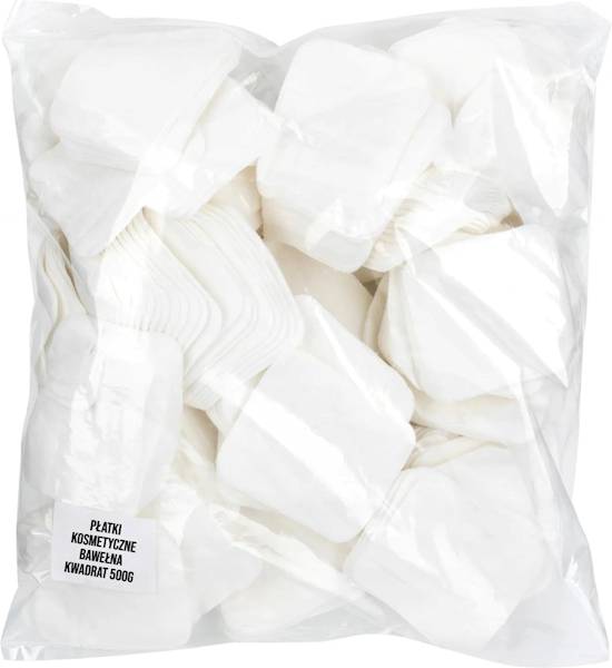 Płatki kosmetyczne kwadrat 7x7cm bawełna 500g