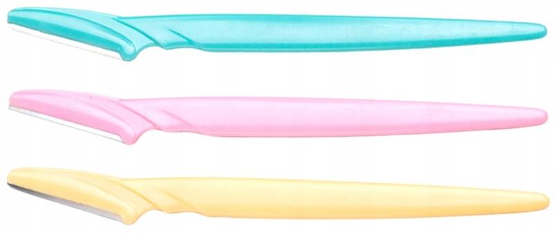 Zestaw nożyków kosmetycznych do twarzy 3 sztuki