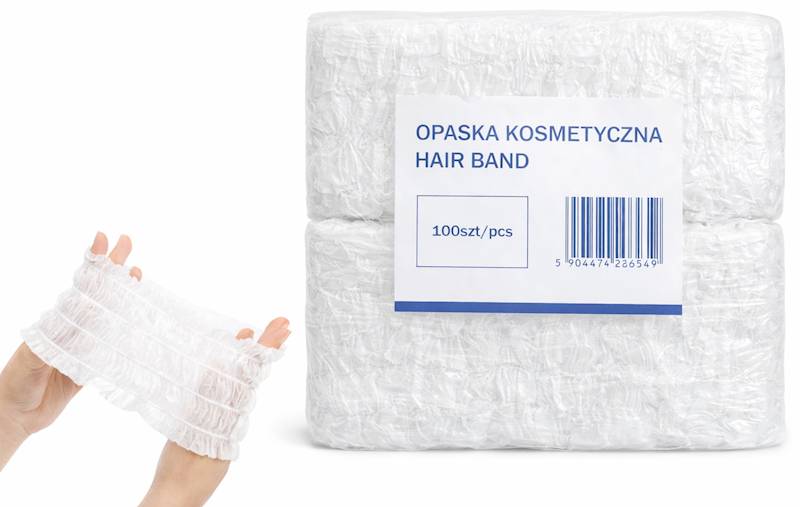 Opaska na włosy kosmetyczna Hair Band 100 sztuk
