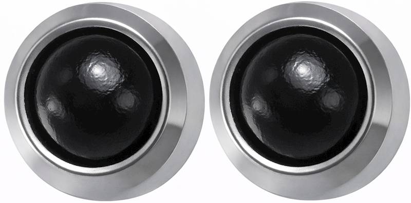 STUDEX kolczyk srebrny ONYKS CZARNY W OPRAWIE