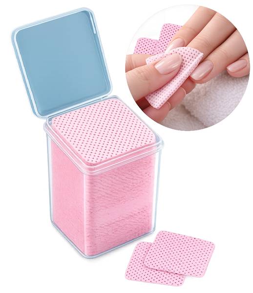 Waciki bezpyłowe w pudełku różowe 200 sztuk