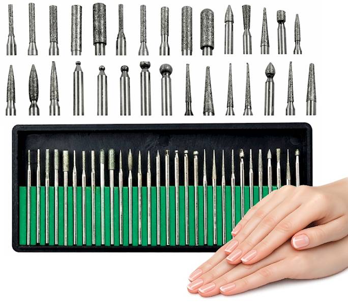 Zestaw frezów 30szt diamentowe