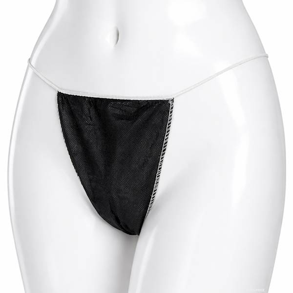 Stringi damskie CZARNE 100 sztuk