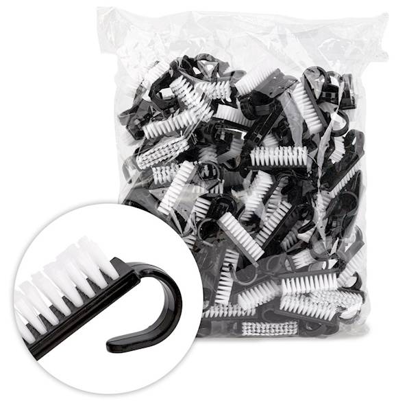 Szczoteczka do manicure i pyłu mała czarna 100szt