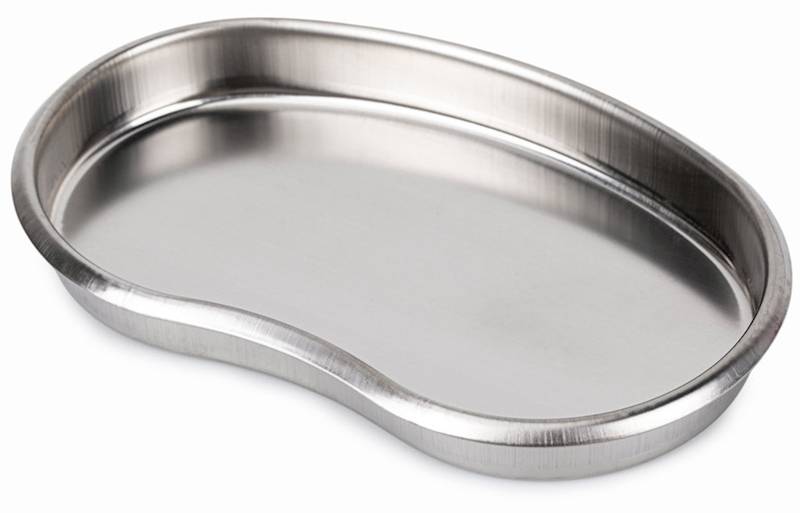 Metalowa tacka na narzędzia srebrna