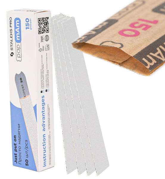 STALEKS Pilniki wymienne białe EXPERT 22#150 50szt