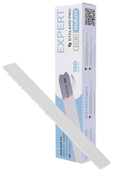 STALEKS Pilniki wymienne białe EXPERT 22#150 50szt
