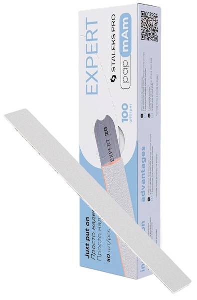 STALEKS Pilniki wymienne białe EXPERT 22#100 50szt
