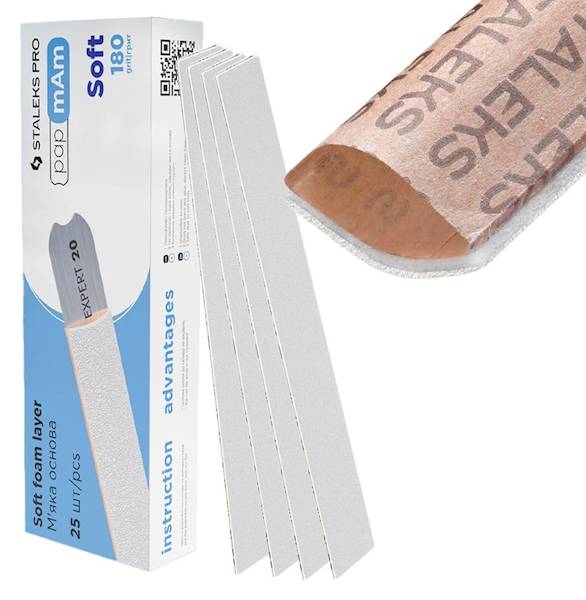 STALEKS Pilniki wymienne białe EXPERT 20#180 25szt