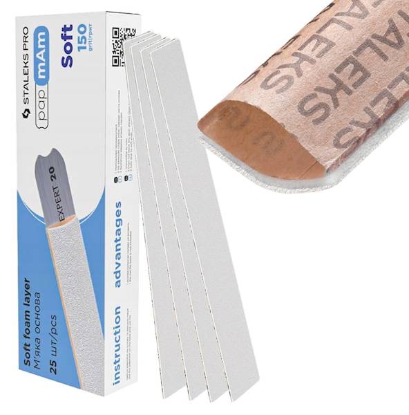 STALEKS Pilniki wymienne białe EXPERT 20#150 25szt