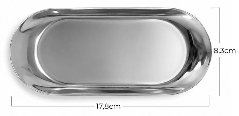TACKA metalowa na narzędzia owalna SREBRNA No Name