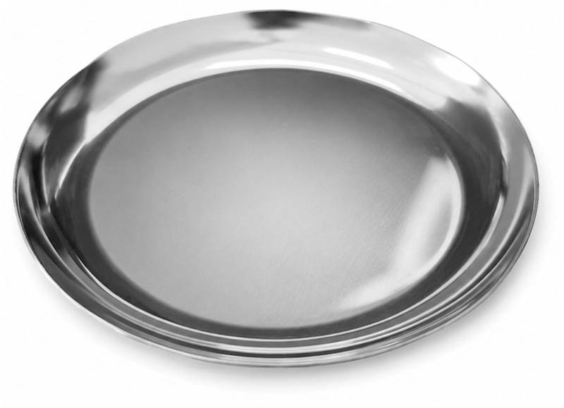 TACKA metalowa na narzędzia okrągła SREBRNA 
