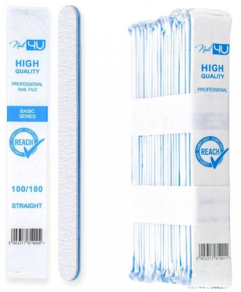 Nail4U Pilnik Basic prosty 100/180 25szt