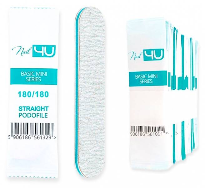 Nail4U Pilnik Podofile Basic prosty 180/180 25szt