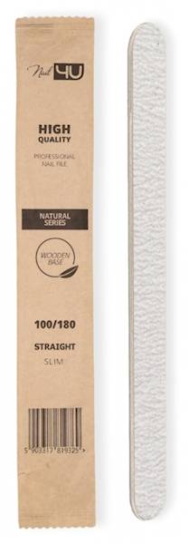 Nail4U Pilnik Slim Natural prosty 100/180 50szt