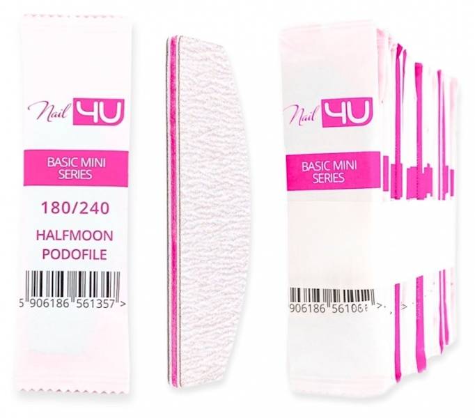 Nail4U Pilnik Podofile Basic łódka 180/240 25szt