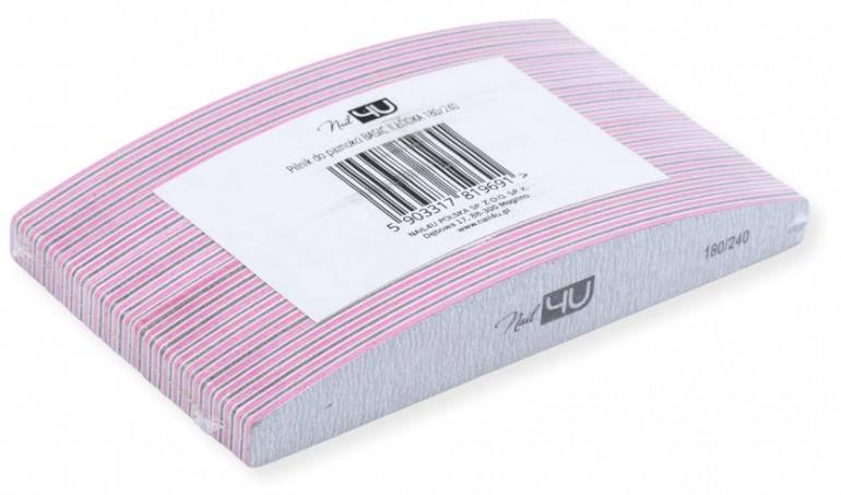 Nail4U Pilnik Basic Naked łódka 180/240 25szt