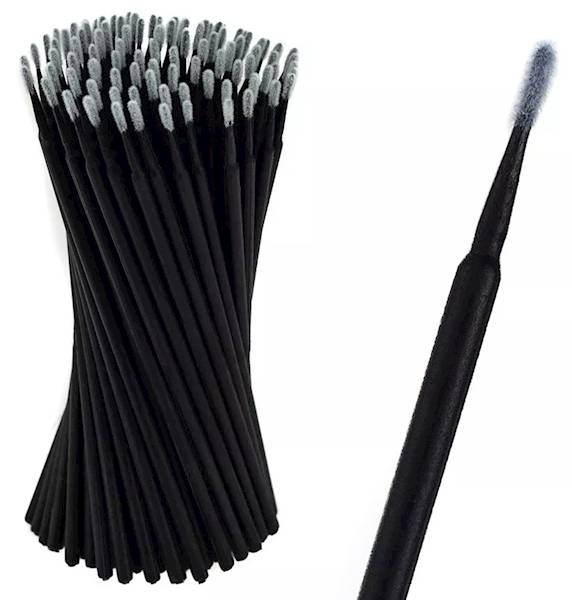 Nail4U APLIKATORY mikroszczoteczki CZARNE 100szt