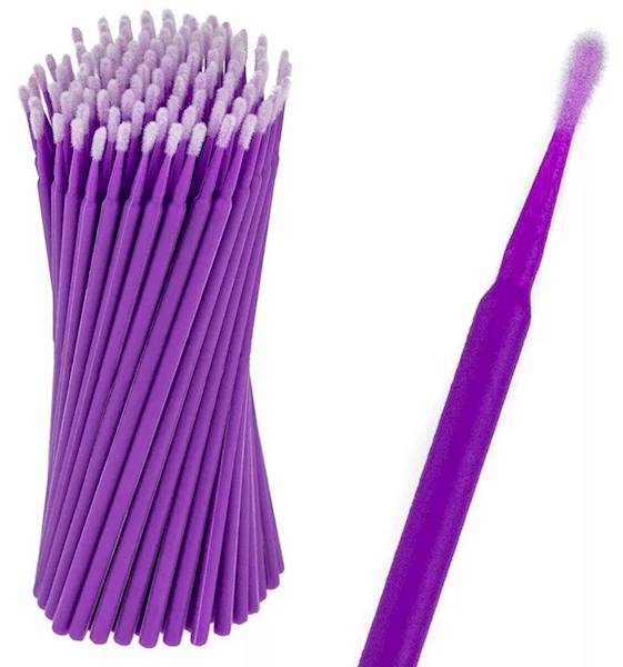 Nail4U APLIKATORY mikroszczoteczki FIOLET 100szt