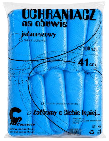 Ochraniacze na obuwie NIEBIESKIE 41cm 100szt