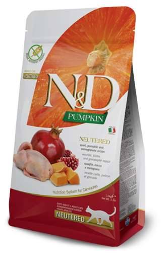 N&D Cat przepiórka,dynia,granat Neutered 300 gr
