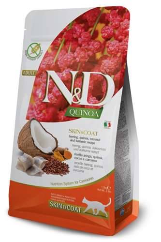 N&D Cat Quinoa śledź,kokos,kurkuma  adult 300gr