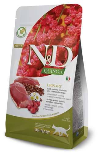 N&D Cat Quinoa Urinary kaczka,żurawin adult 300 gr