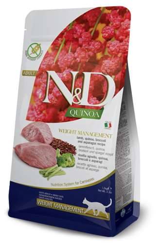 N&D Cat Quinoa jagnięcina,brokuły Nadwaga 300gr