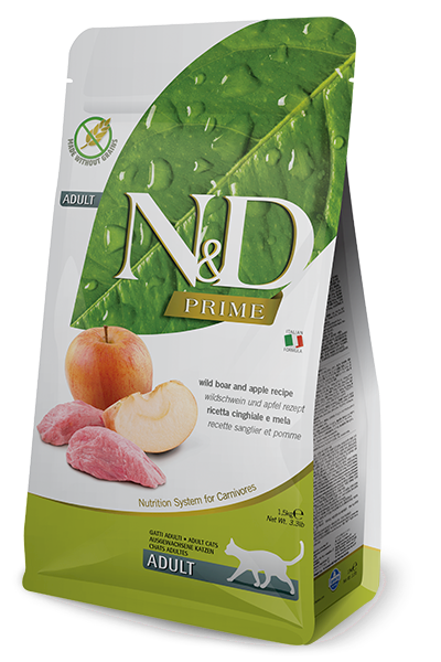 N&D Prime Cat Boar&Apple adult 300 gr