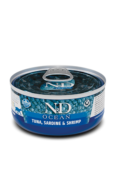 N&D CAT OCEAN TUNA, SARDINE & SHRIM ADULT 70gr