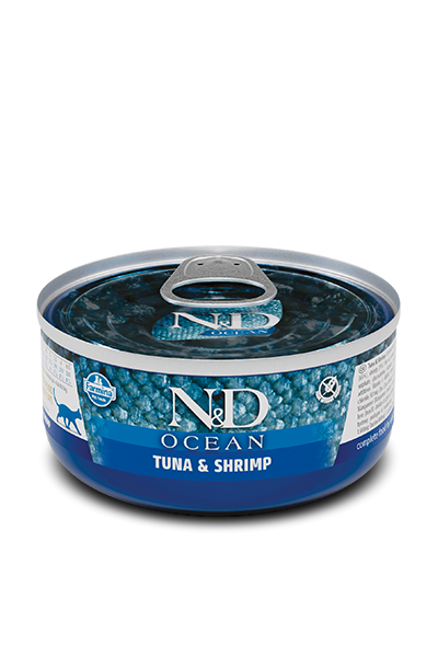 N&D CAT OCEAN TUNA & SHRIMP ADULT 70gr