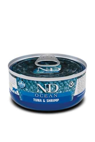 N&D CAT OCEAN TUNA & SHRIMP ADULT 70gr