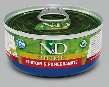 N&D PRIME CAT CHICKEN, PUMPKIN & POMEG ADULT 70gr